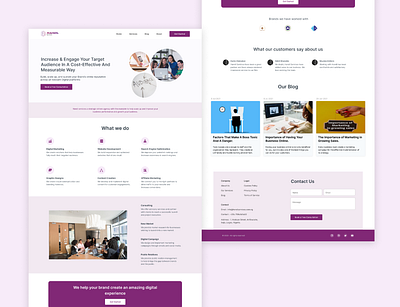 Digital marketing agency landing page digitalmarketing landingpage ui uidesign website