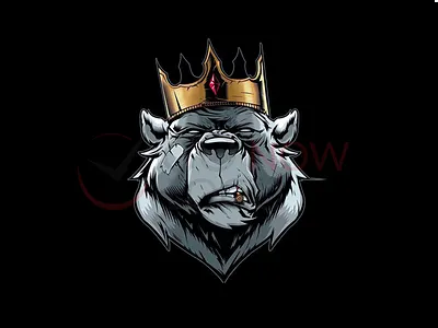 King Bear animation bear branding business logo design design illustration logo logo design logodesign ui vector