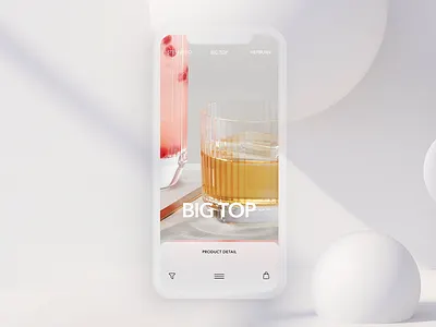 Nude Glass Mobile App #1 app blur clean detail glass interface minimal mobile nude glass product product app sedef sedef dilek ui ux