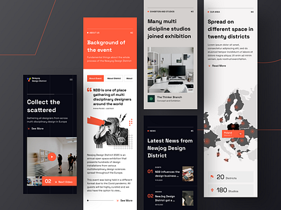 Exploration | Design Exhibtion - Landing Page | Mobile Version app branding dark mode design exhibition graphic design ios minimal mobile version popular responsive ui uidesign uiux