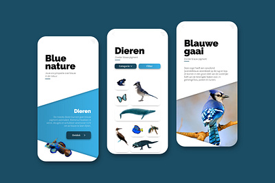 Blue Nature animal app application blue branding design digital mobile nature ui ux web