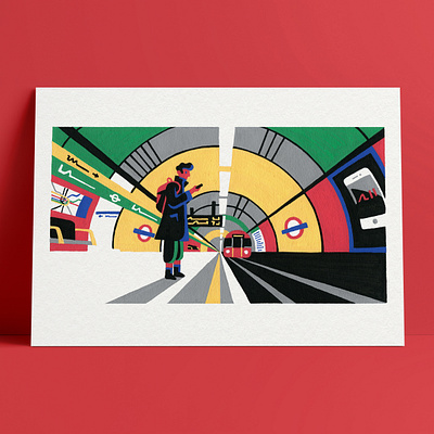 Mind the Gap I acrylic art artist illustration illustrator london london underground paint painting posca subway tfl underground