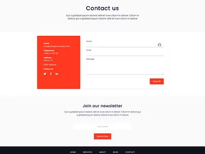 Contact page design contact page design