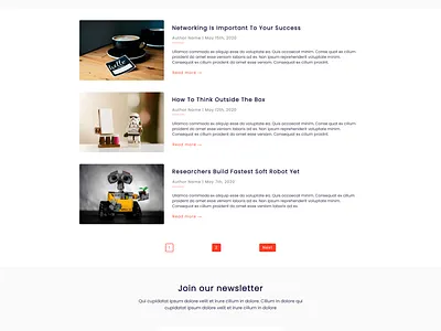 Blog page design blog page design