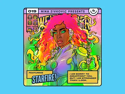 Weirdtober 019/031: Kory Anders, Koriand'r aka Starfire anna diop comic book comic book art comic book cover daily sketch dc comics dc titans dc universe dceu flowers graphic design illustration justice league leaves procreate sketch starfire titans weirdtober