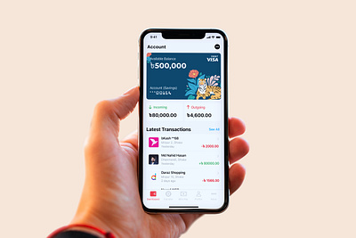 Bank App app apple bank branding card finance ios material money ui