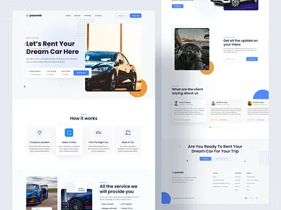 Car rental website - UI Design agency website best designer car car service website design dribbble best shot grapeslab landing page landing page designer rent rent car rent car website rental website top designer uiux uiux designer web web design website website designer