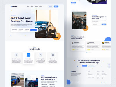 Car rental website - UI Design agency website best designer car car service website design dribbble best shot grapeslab landing page landing page designer rent rent car rent car website rental website top designer uiux uiux designer web web design website website designer