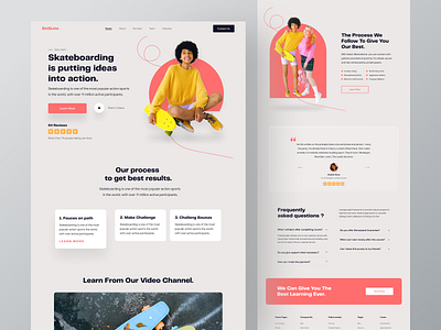 BeSkate Web Exploration 2021 design illustration landing page logo minimal uidesign uxdesign webdesign website website design