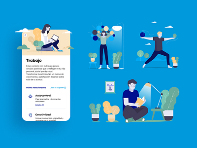 Brainpoints Illustrations' app branding design sprint flat health illustration illustrator logo productivity ui vector