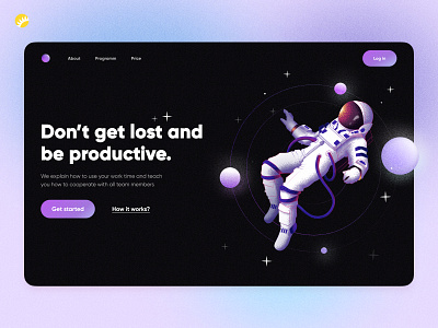 Managment platform design concept concept dark ui delivering design effective hero landing management platform prioritize productive programm tasks time ui ux web webdesign website work