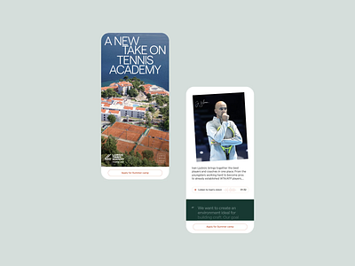 Ljubicic Tennis Academy art direction design layout typography ui website