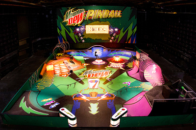 Mountain Dew Skate Pinball branding electric environment experience illustration mountain dew pinball skate