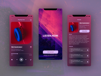 Podcast APP app design ui