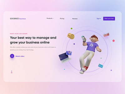 3D E-COMMERCE LANDING PAGE 3d 3d design 3d landing 3d landing page business businesses e commerce ecommerce education home page illustration landing landingpage online online shopping