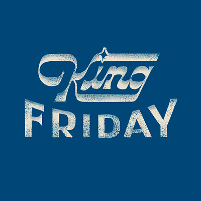 King Friday Logotype branding custom type design friday handlettering king lettering logo procreate typography vector