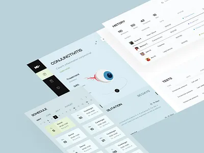 Medical history app branding calendar clean clinic dashboard design history illustration interface medical medical history medicine patient treatment ui ux