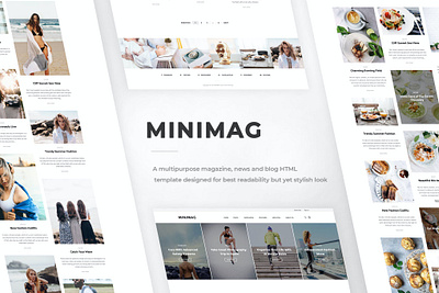 MINIMAG - Magazine & Blog HTML Template app blog branding design google slides illustration keynote magazine pitch deck powerpoint presentation ui ui design ux ux design web website