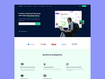 GeekByBirth Website Concept 2021 clean cleandesign learn app learning platform minimalisam ui uidesign ux uxdesign uxui webdesign website
