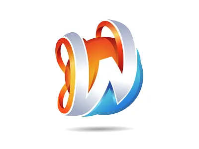 3D Letter W Logo 3d app icon branding colorful creative design identity illustration logo logo design logomark modern monogram professional logo realistic w logo