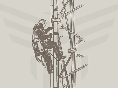 Climber Illustration branding caliber creative climber design graphic design illustration procreate tower vector