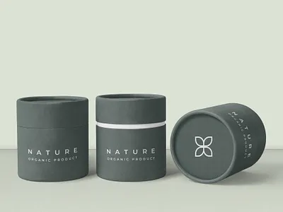 Identity for the brand of organic cosmetics "Nature" branding design logo minimal vector