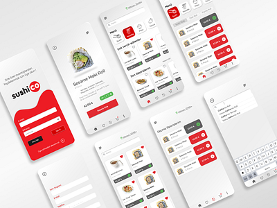 Sushi company mobile ui design design graphic design ui ux