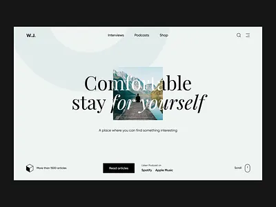 WJ home page interaction animation design interaction landing landing page design landing web ui user experience user interface ux web web design website