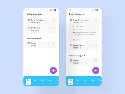 Digital Calendar adobexd design digital calendar mobile ui ux xddailychallenge