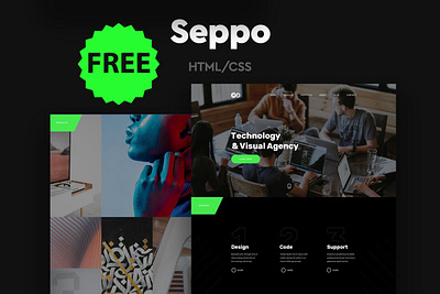 Free Seppo - Corporate One Page HTML Template clean colorful company corporate css free html javascript modern photography php pitch deck portfolio responsive studio template unique web design website wordpress