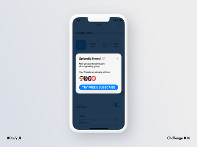 Daily UI 016 • Pop-Up / Overlay 016 100daychallenge 16 daily dailyui dailyui 016 dailyuichallenge figma flat join negative space overlay popup subscribe subscription ui uidesign ux