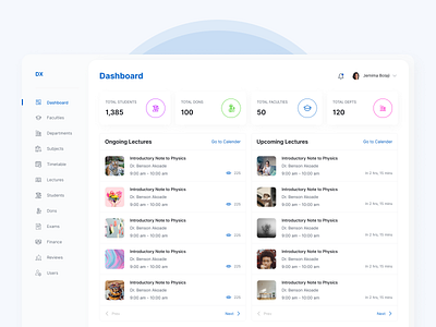 Educational Dashboard adobe xd branding dashboard ui deshboard design design educational dashboard exam dashboard figma design graphic design interface school dashboard teachers dashboard ui ui design uiux user interface design ux ux design visual design web design
