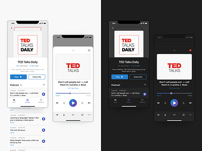 Podcast Listening App app app design ios listening minimalism mobile mobile app mobile design podcast ui