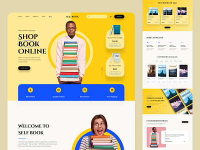 book selling website book book landing page book selling book selling website book website books bookshop ecommerce interface landing page online books reader reading reading book sell books shopify ui ux website website design