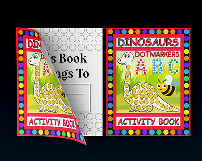 Dot Markers Activity Book ABC Animals adult book cover children coloring book cover coloring book cover dot markers activity book kindle direct publishing paperback book cover