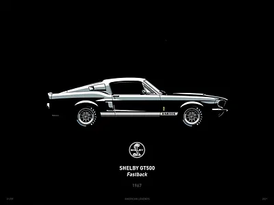 Shelby GT500 Fastback '67 Black black design shelby