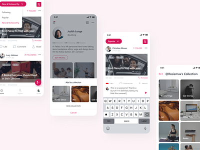 Greamit App Design adobe xd app design app ui design figma design interface mobile application social media app ui ui design uiux user interface design