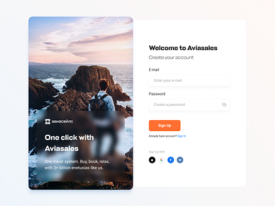 Sign Up Screen air airplane booking clean cloud design free freebie login plane registration sale signin signup travel udix ui ux web white