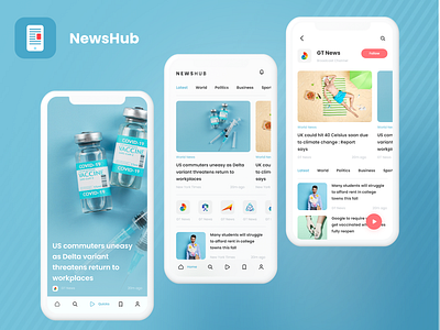 Online News, Blog Magazine App UI