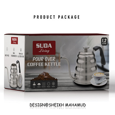 Product Packaging │ Kettle Packaging │ Product Label 3d box design coffee packaging graphic design kettle packaging label design packaigng pouch packaging product pacakge