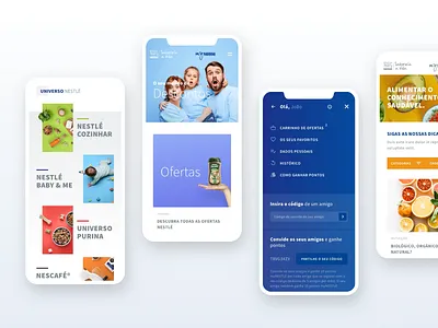 Nestlé Saboreia a Vida · Mobile design digital interface layout mobile nestlé responsive ui web