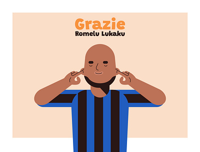 Grazie Romelu Lukaku adobe illustration alegria alegria art animation character design facebook illustration flat design football football player football tea graphic design illustration illustrator internazionale minimalist minimalist design soccer vector vector art vector illustration