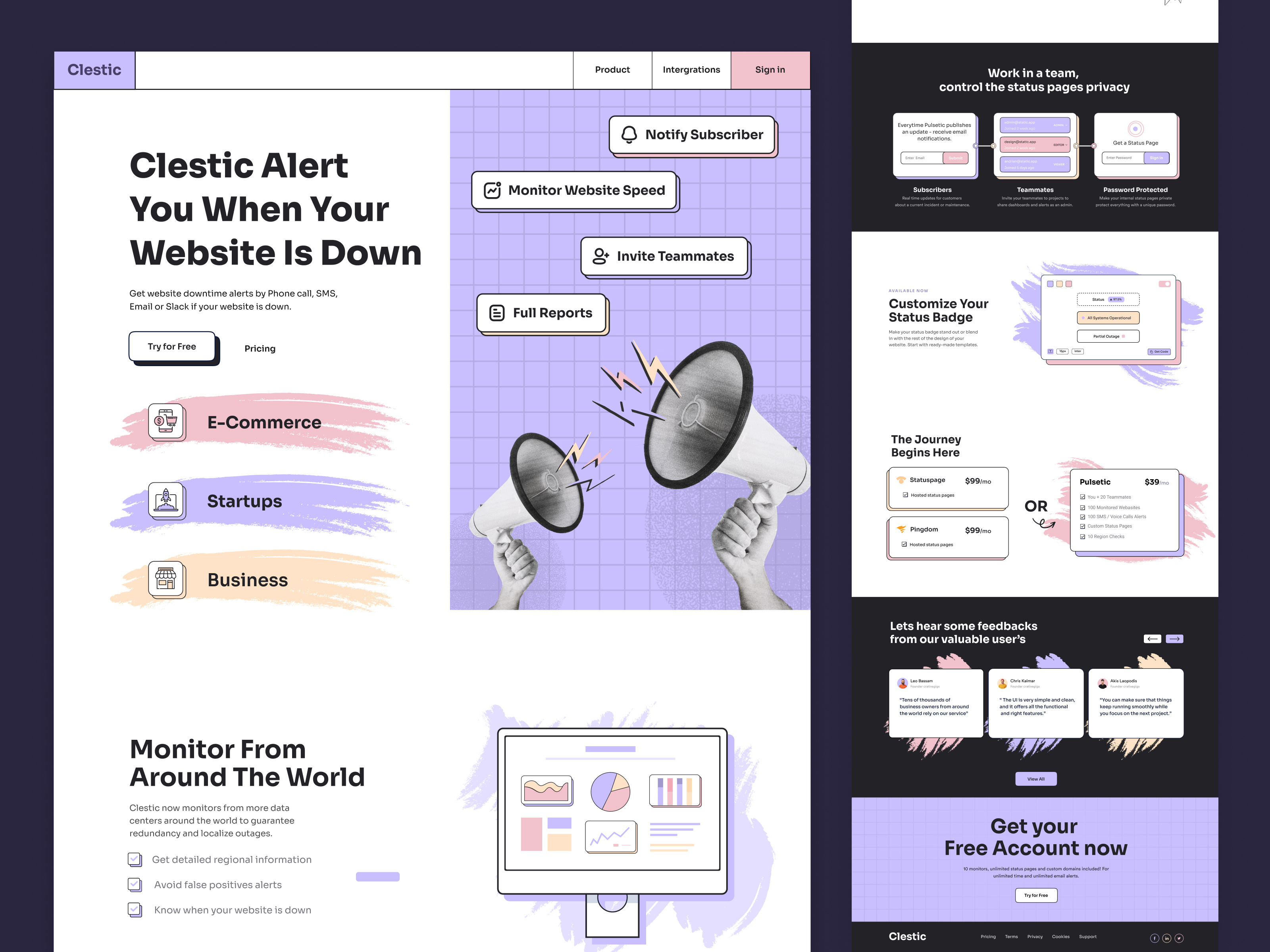 Example of Clestic - Saas Website Design