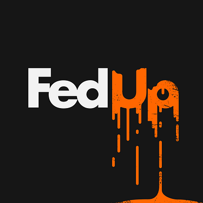 FedUp Lettering black branding calligraphy design designer fedex graphic design lettering lettering art logo orange rebrand