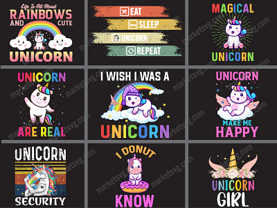 Unicorn T-shirt Design design graphic design illustration png svg t shirt tshirt vector