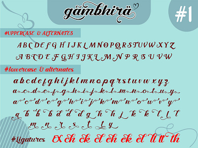 The Character of Gambhira branding design display font font handwrite font letters typography