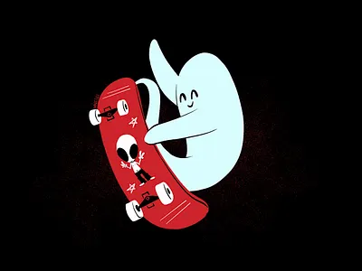 Sky aughost aughostus gloom character character design design ghost halloween horror illustration mid century retro vintage