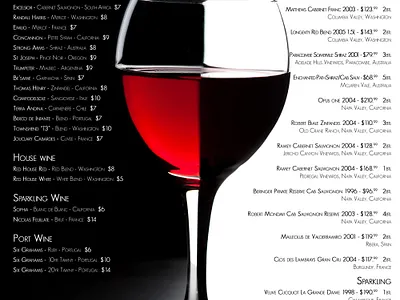 2012 Wine Menu - Print Design graphic design print
