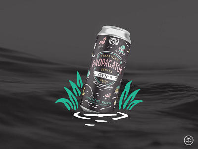 Firestone Walker Propagator Series Gen-4 Beer Can apple pencil art artwork beach beer can branding design illustration ipad pro procreate tropical venice