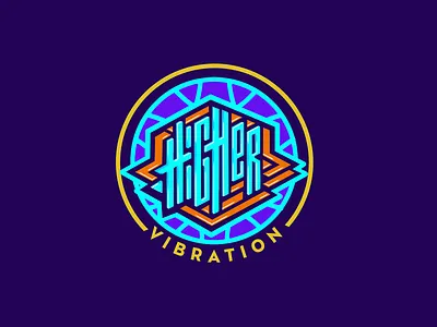 Higher vibrations design graphic design illustration typography